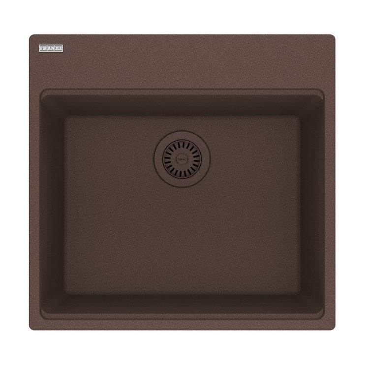 Kitchen Sink Maris 22 x 21 Inch 1 Bowls 4 Hole Mocha Topmount/Undermount Rectangle Granite - Image 1