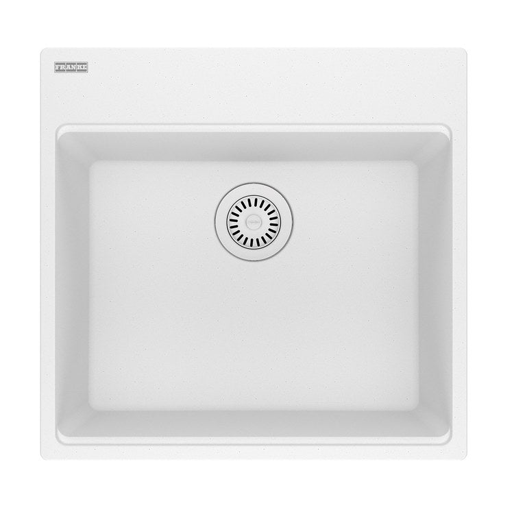Kitchen Sink Maris 22 x 21 Inch 1 Bowls 4 Hole Polar White Topmount/Undermount Rectangle Granite - Image 1
