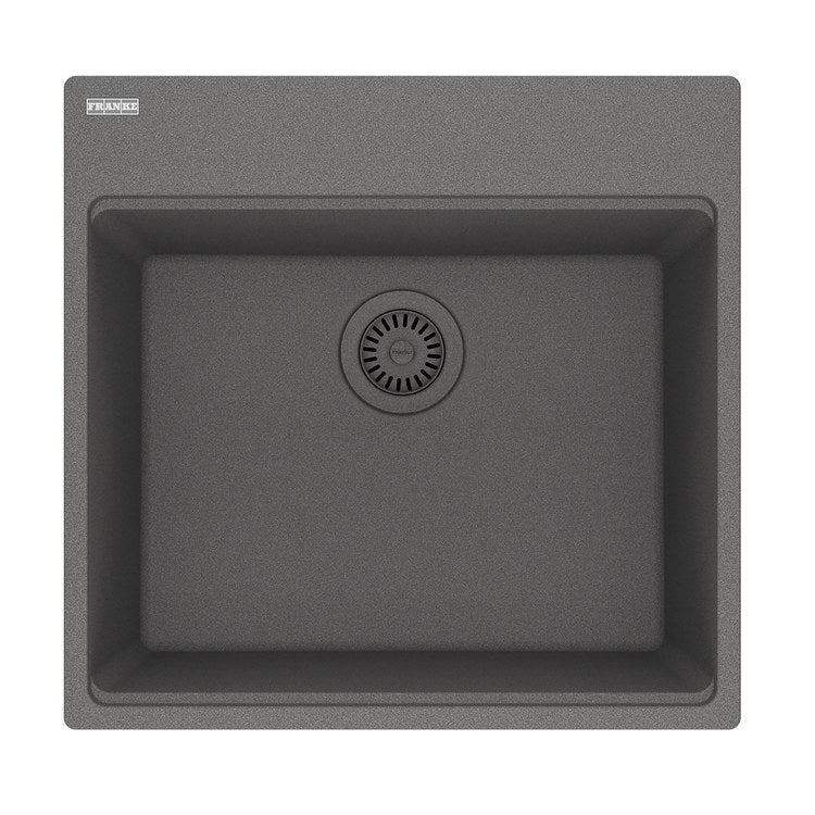 Kitchen Sink Maris 22 x 21 Inch 1 Bowls 4 Hole Shadow Gray Topmount/Undermount Rectangle Granite - Image 1