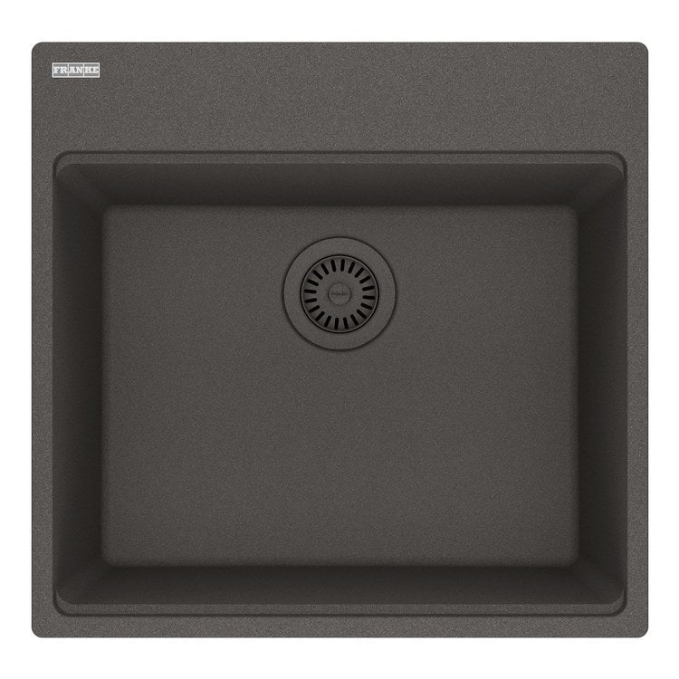 Kitchen Sink Maris 22 x 21 Inch 1 Bowls 4 Hole Slate Gray Topmount/Undermount Rectangle Granite - Image 1