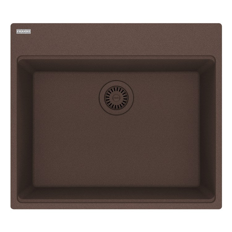 Kitchen Sink Maris 25 x 22 Inch 1 Bowls 5 Hole Mocha Topmount/Undermount Rectangle Granite - Image 1