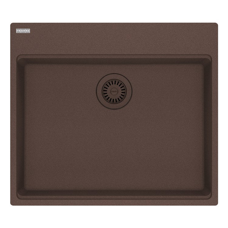 Kitchen Sink Maris 25 x 22 Inch 1 Bowls 5 Hole ADA Mocha Topmount/Undermount Rectangle Granite - Image 1