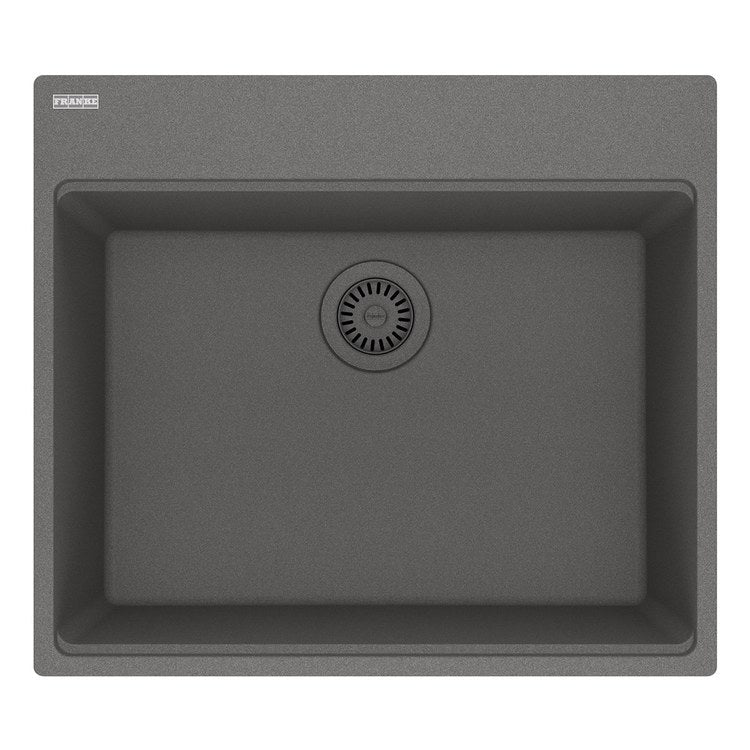 Laundry Sink Maris 25 x 22 Inch 1 Bowls 5 Hole Stone Gray Topmount/Undermount Granite