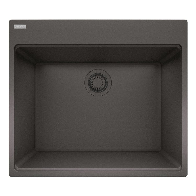 Laundry Sink Maris 25 x 22 Inch 1 Bowls 5 Hole Slate Gray Topmount/Undermount Granite
