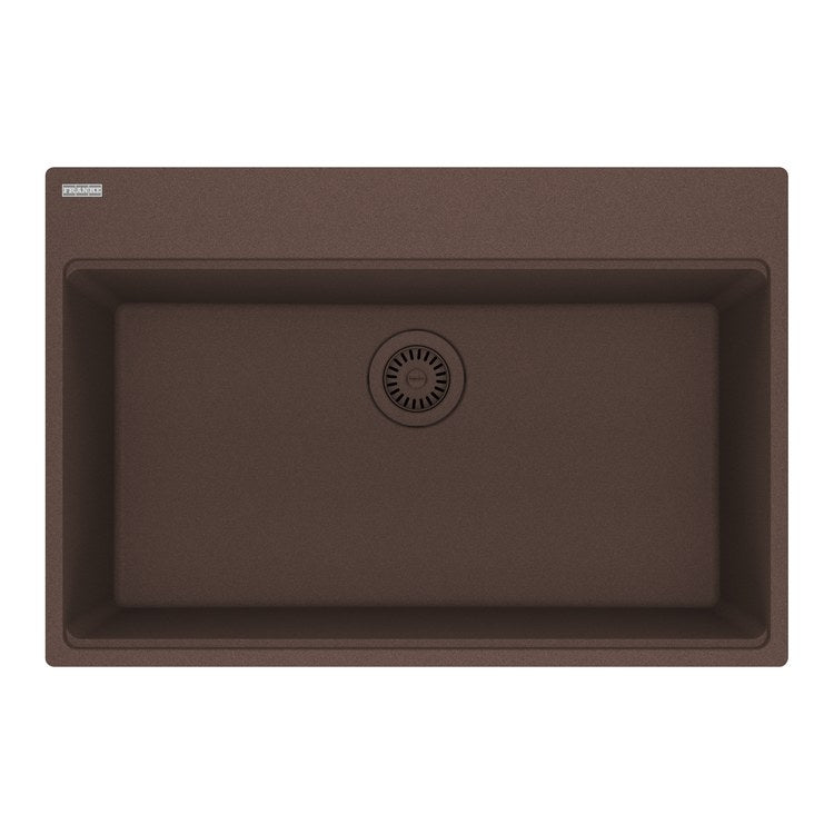Kitchen Sink Maris 31 x 20 Inch 1 Bowls 5 Hole Mocha Topmount/Undermount Rectangle Granite - Image 1