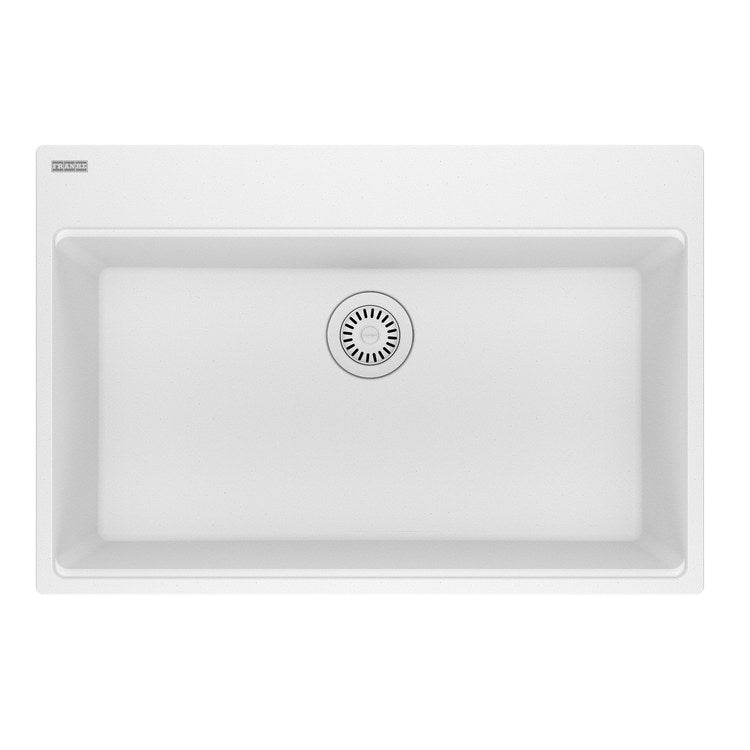 Kitchen Sink Maris 31 x 20 Inch 1 Bowls 5 Hole Polar White Topmount/Undermount Rectangle Granite - Image 1