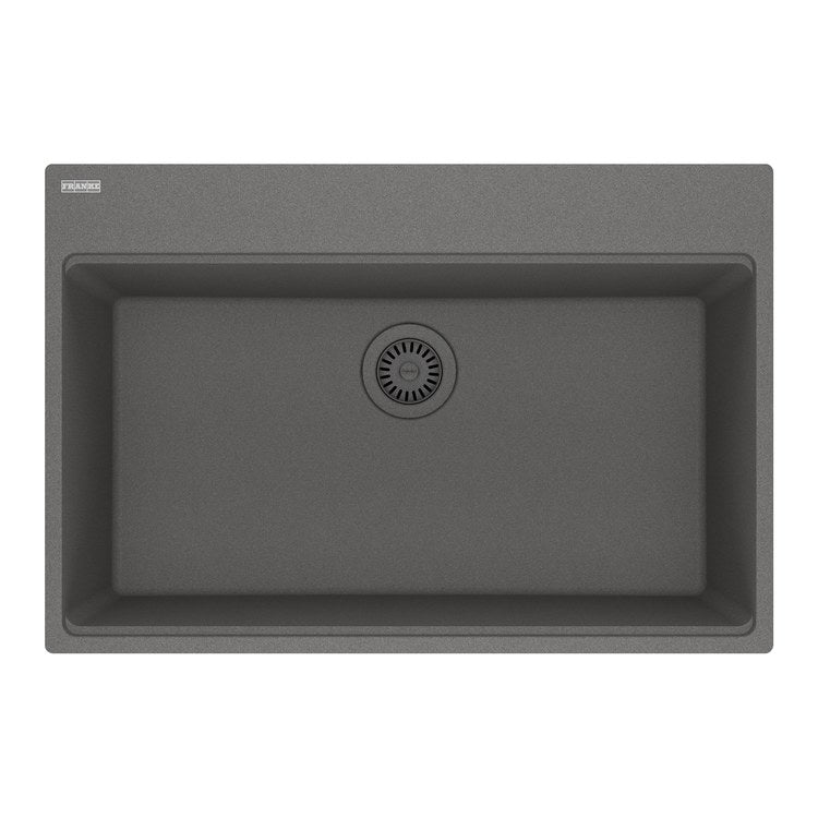 Kitchen Sink Maris 31 x 20 Inch 1 Bowls 5 Hole Shadow Gray Topmount/Undermount Rectangle Granite - Image 1