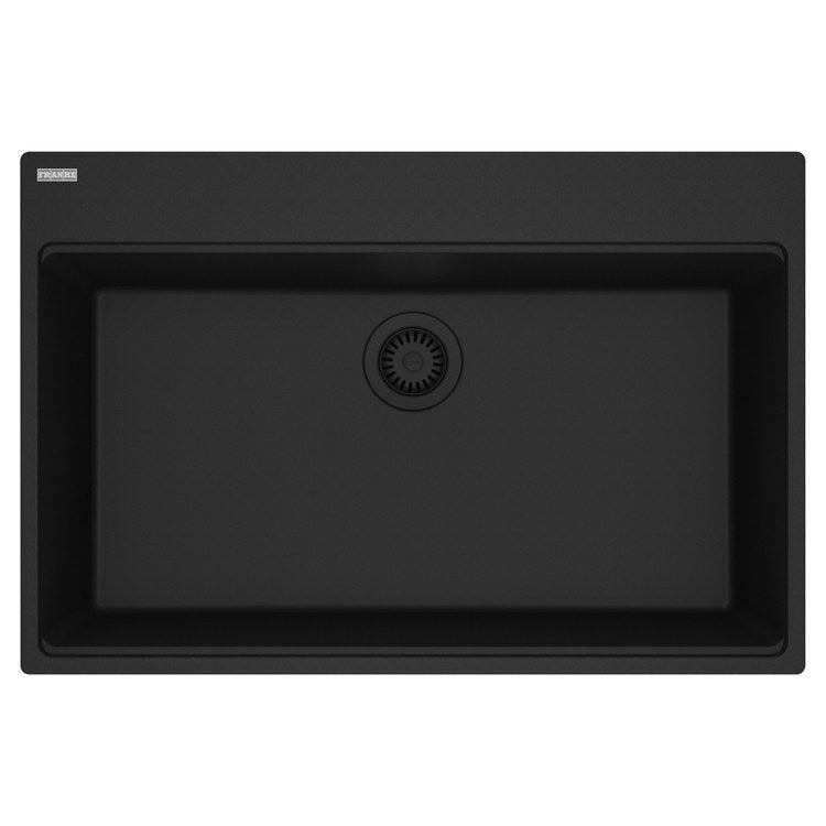Kitchen Sink Maris 33 x 22 Inch 1 Bowls 5 Hole Matte Black Topmount/Undermount Rectangle Granite - Image 2