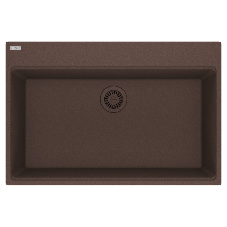 Kitchen Sink Maris 33 x 22 Inch 1 Bowls 5 Hole Mocha Topmount/Undermount Rectangle Granite - Image 1