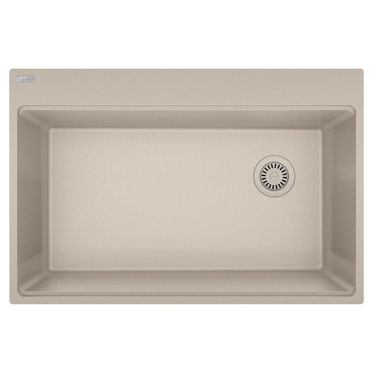 Kitchen Sink Maris 33 x 22 Inch 1 Bowls 6 Hole Champagne Topmount/Undermount Rectangle Granite - Image 1