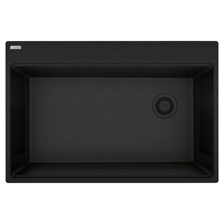 Kitchen Sink Maris 33 x 22 Inch 1 Bowls 6 Hole Oynx Topmount/Undermount Rectangle Granite - Image 1
