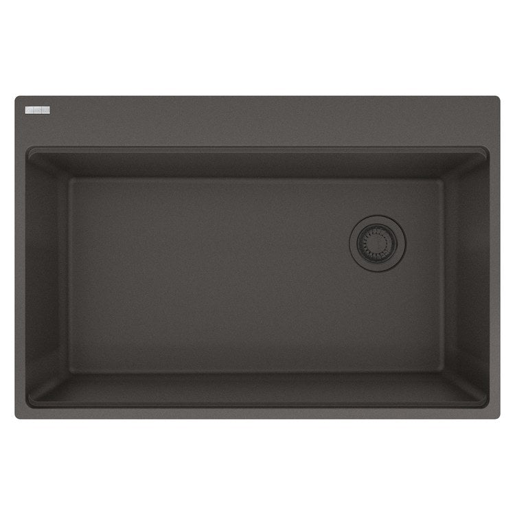 Kitchen Sink Maris 33 x 22 Inch 1 Bowls 6 Hole Slate Gray Topmount/Undermount Rectangle Granite - Image 1