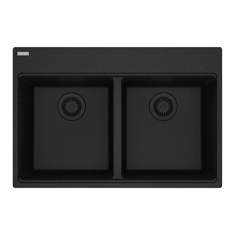 Kitchen Sink Maris 31 x 21 Inch 2 Bowls Equal 7 Hole Oynx Topmount/Undermount Rectangle Granite - Image 1