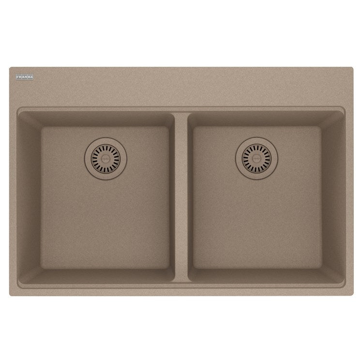 Kitchen Sink Maris 33 x 22 Inch 2 Bowls Equal 7 Hole Oyster Topmount/Undermount Rectangle Granite