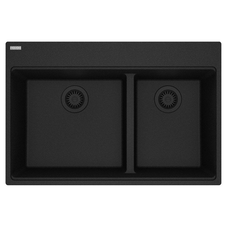 Kitchen Sink Maris 33 x 22 Inch 2 Bowls Low Divide Offset 5 Hole Oynx Topmount/Undermount Rectangle Granite