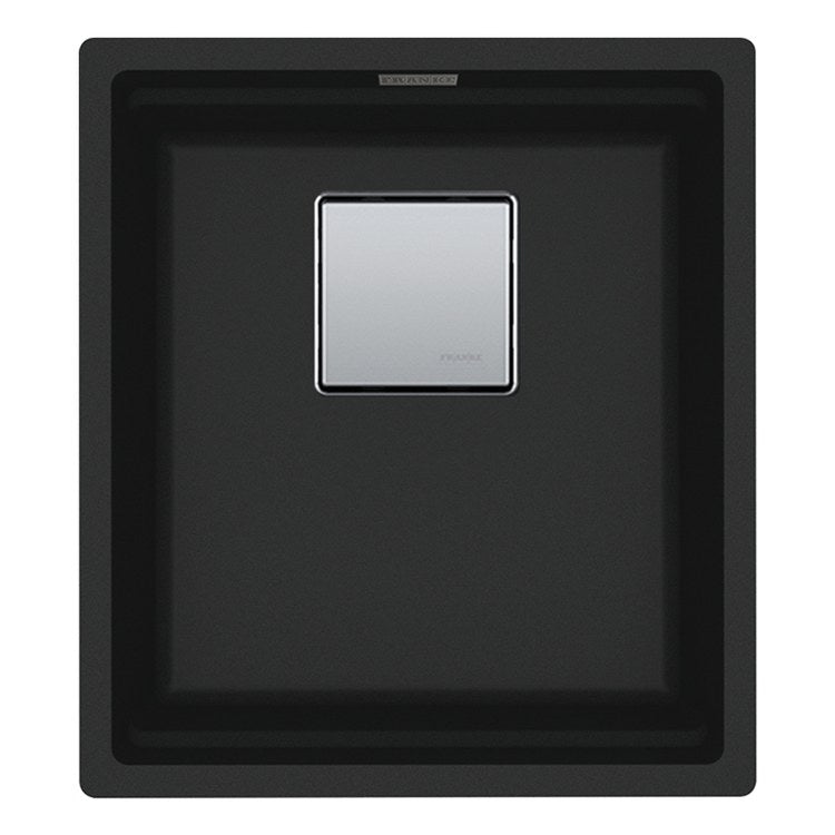 Kitchen Sink Peak 16-1/8 x 18-1/8 Inch 1 Bowls Matte Black Undermount Rectangle Granite
