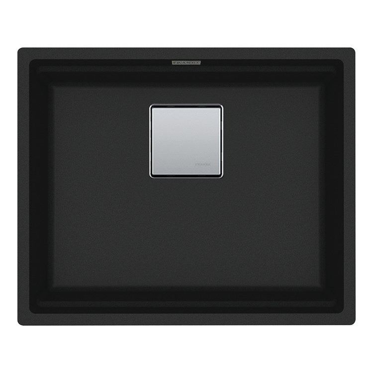 Kitchen Sink Peak 22-1/16 x 18-1/8 Inch 1 Bowls Matte Black Undermount Rectangle Granite - Image 1