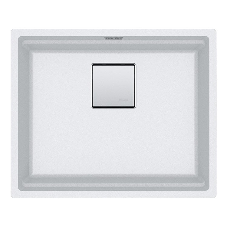 Kitchen Sink Peak 22-1/16 x 18-1/8 Inch 1 Bowls Polar White Undermount Rectangle Granite - Image 1