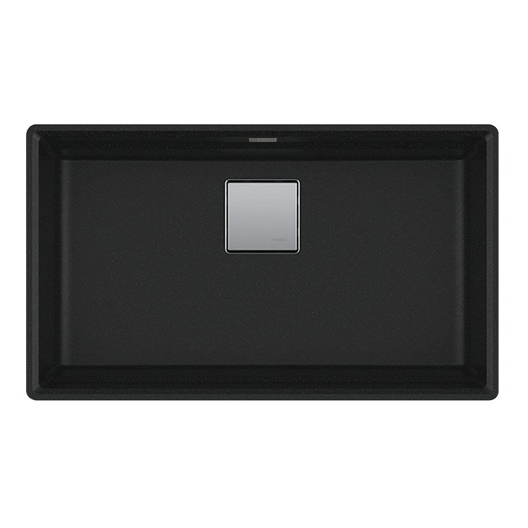 Kitchen Sink Peak 32 x 18-3/4 Inch 1 Bowls Matte Black Undermount Rectangle Granite - Image 1