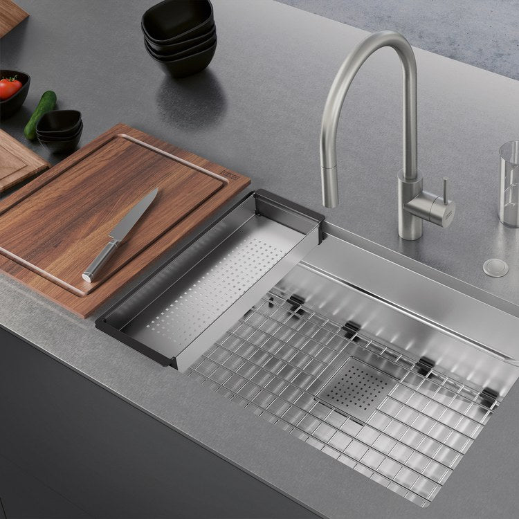 Kitchen Sink Peak 29 x 18 Inch 1 Bowls Workcenter Steel Undermount Rectangle Stainless Steel - Image 3