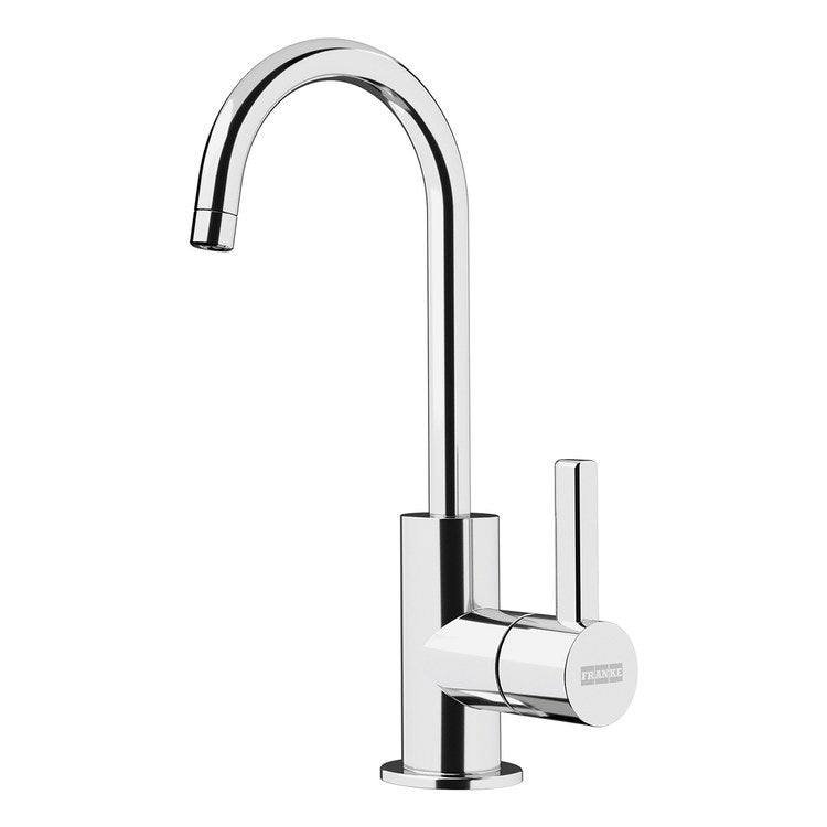 Cold Water Dispenser Universal 1 Lever ADA J-Shaped Swivel Polished Chrome