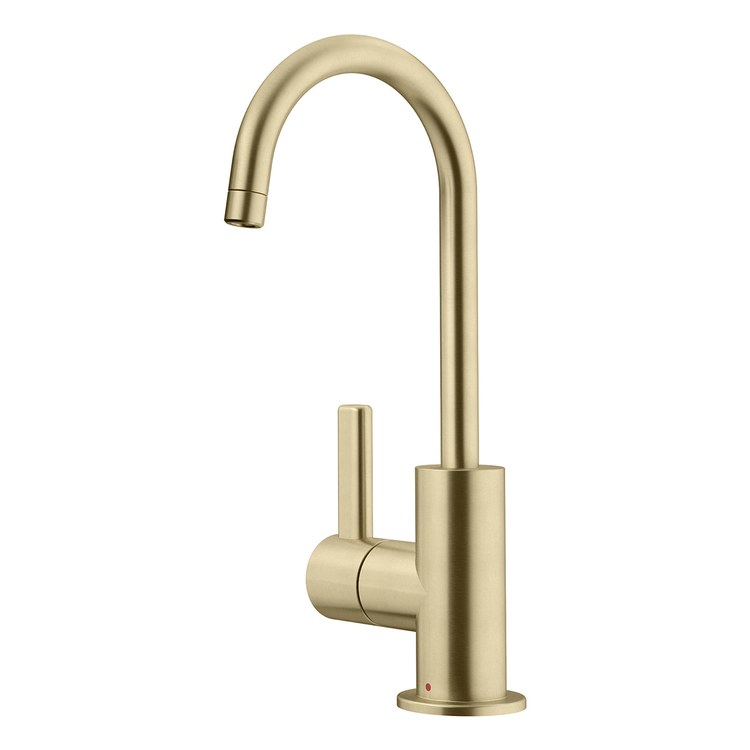 Hot Water Dispenser Universal Less Tank 1 Lever J-Shaped Swivel Gold