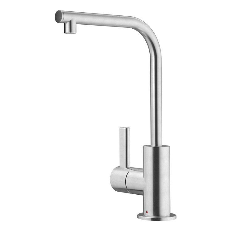 Hot Water Dispenser Universal Less Tank 1 Lever J-Shaped Swivel Stainless Steel
