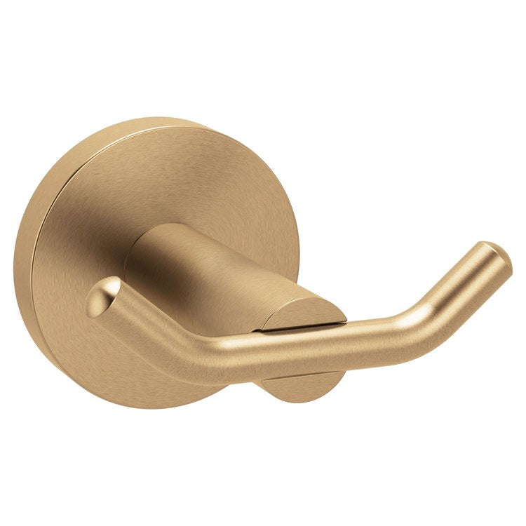 Robe Hook Arlys Double Bronzed Gold 2-7/8 Inch Wall Zinc - Image 1