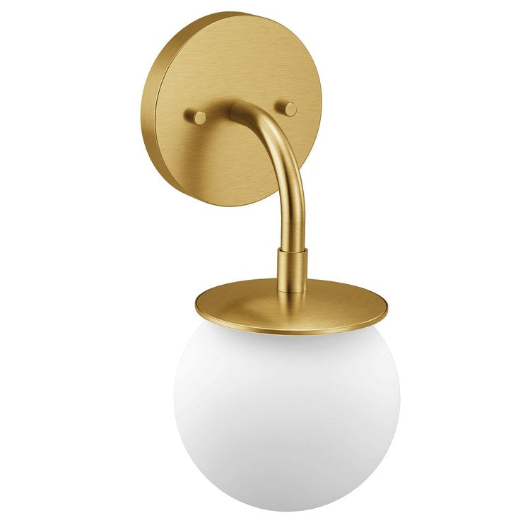 Bath Light Cia 1 Lamp Brushed Gold Globe Candlabra Type B 60 Watt