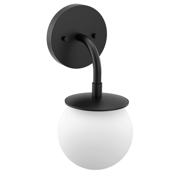 Bath Light Cia 1 Lamp Matte Black Globe Candlabra Type B 60 Watt