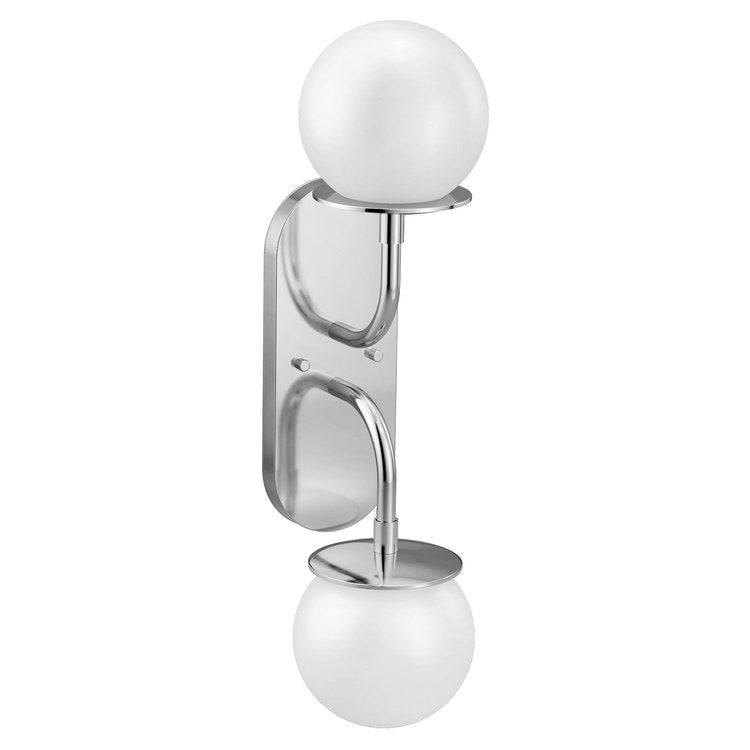 Bath Light Cia 2 Lamp Chrome Globe Candlabra Type B 60 Watt