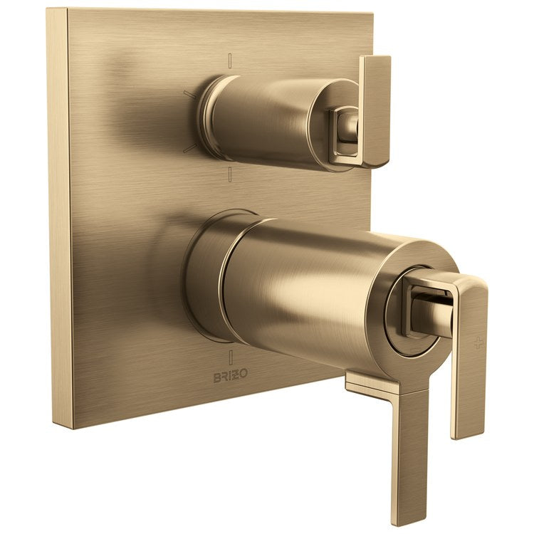 Thermostatic Valve Trim Frank Lloyd Wright 6 Function Less Handle Luxe Gold - Image 3