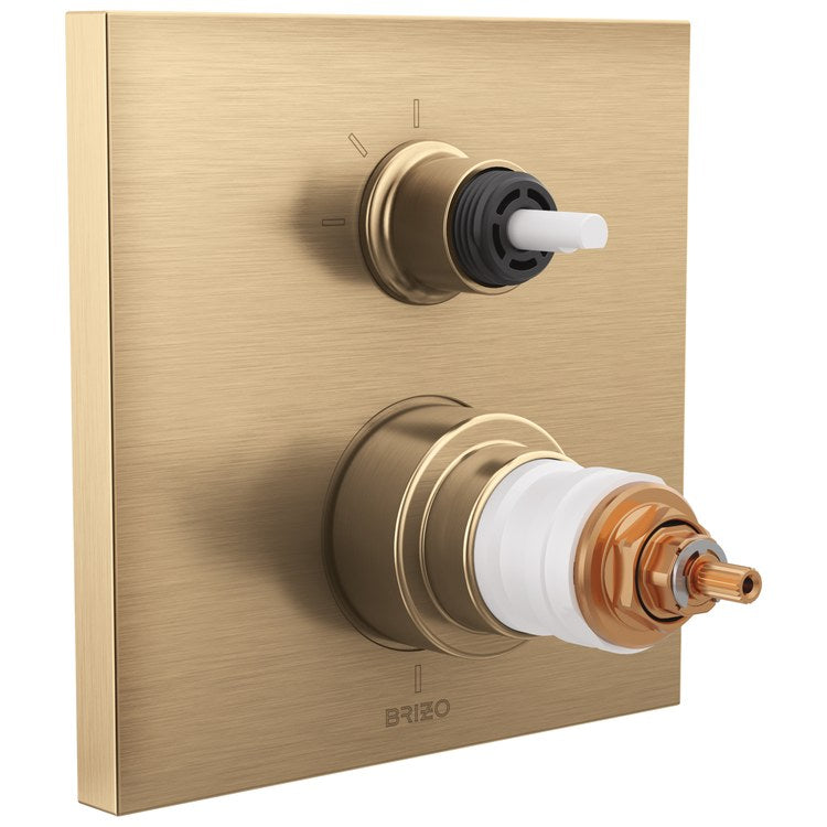Thermostatic Valve Trim Frank Lloyd Wright 3 Function Less Handle Luxe Gold - Image 1