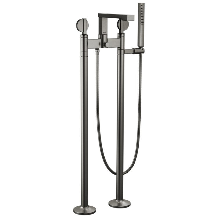 Tub Filler Trim Frank Lloyd Wright Widespread 2 Lunar Brilliance Luxe Steel ADA 8 Inch Spread 1.75 Gallons per Minute - Image 2