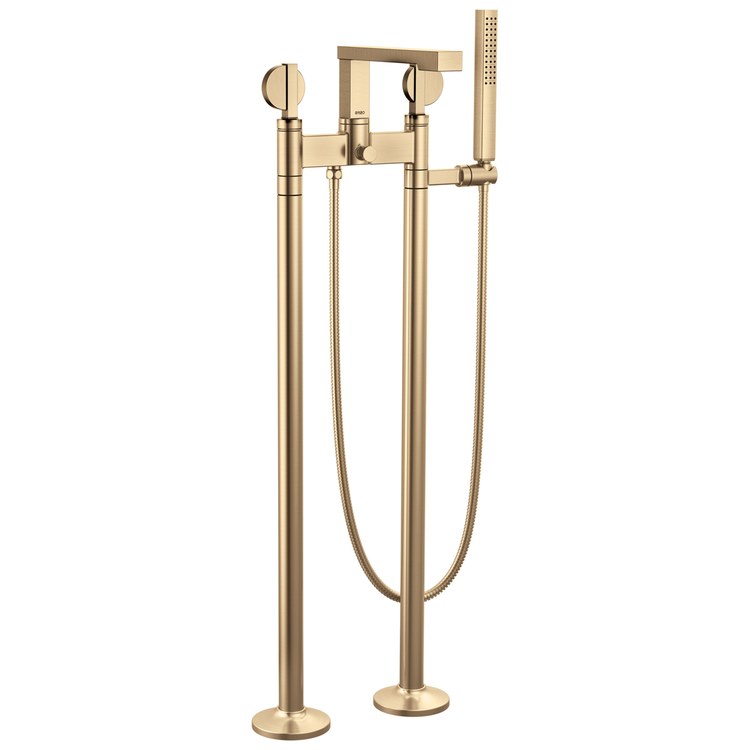Tub Filler Trim Frank Lloyd Wright Widespread 2 Lunar Luxe Gold ADA 8 Inch Spread 1.75 Gallons per Minute - Image 3