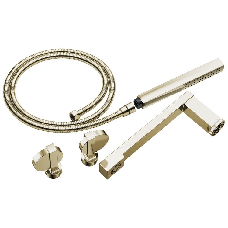 Tub Filler Trim Frank Lloyd Wright Widespread 2 Lunar Brilliance Polished Nickel ADA 8 Inch Spread 1.75 Gallons per Minute - Image 1