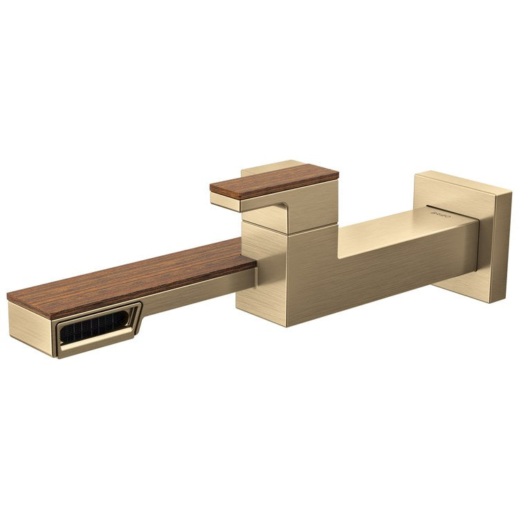 Lavatory Trim Frank Lloyd Wright 1 Lever Luxe Gold/Wood WaterSense ADA 1.2 Gallons per Minute - Image 1