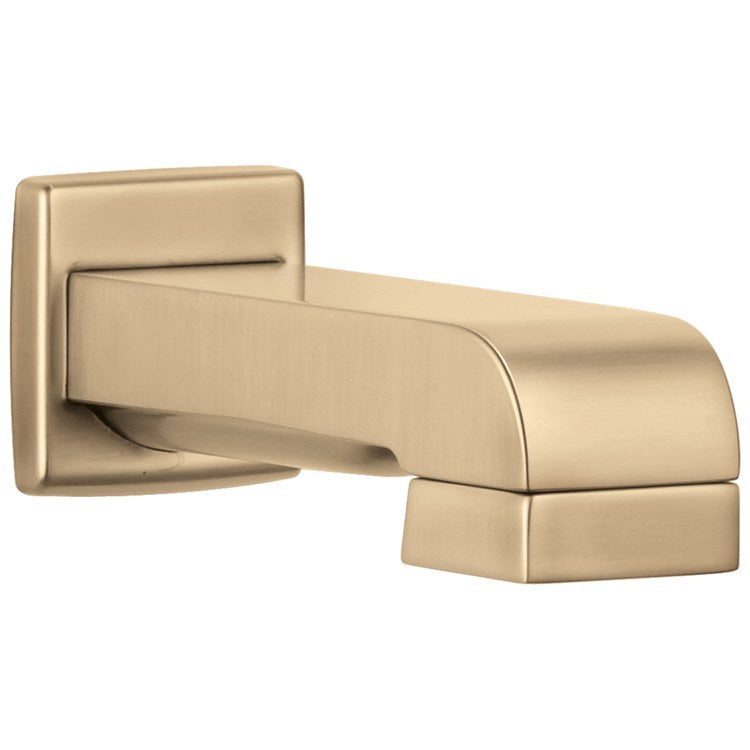 Tub Spout Siderna Pull Down Luxe Gold 6-1/4 Inch Brass 1/2 Inch NPT - Image 1
