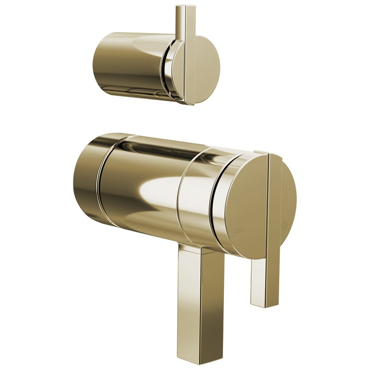 Handle Kit Frank Lloyd Wright Zinc 3 Lunar Brilliance Polished Nickel ADA for TempAssure Thermostatic Valve - Image 1