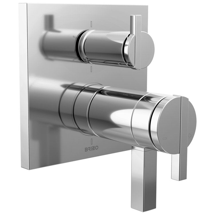 Handle Kit Frank Lloyd Wright Zinc 3 Lunar Chrome ADA for TempAssure Thermostatic Valve - Image 2