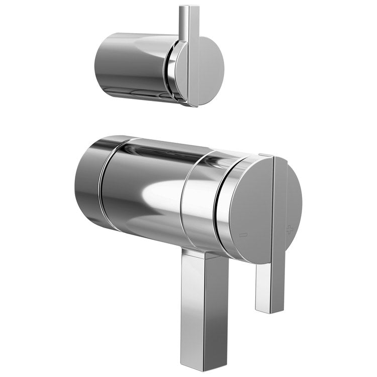 Handle Kit Frank Lloyd Wright Zinc 3 Lunar Chrome ADA for TempAssure Thermostatic Valve - Image 1