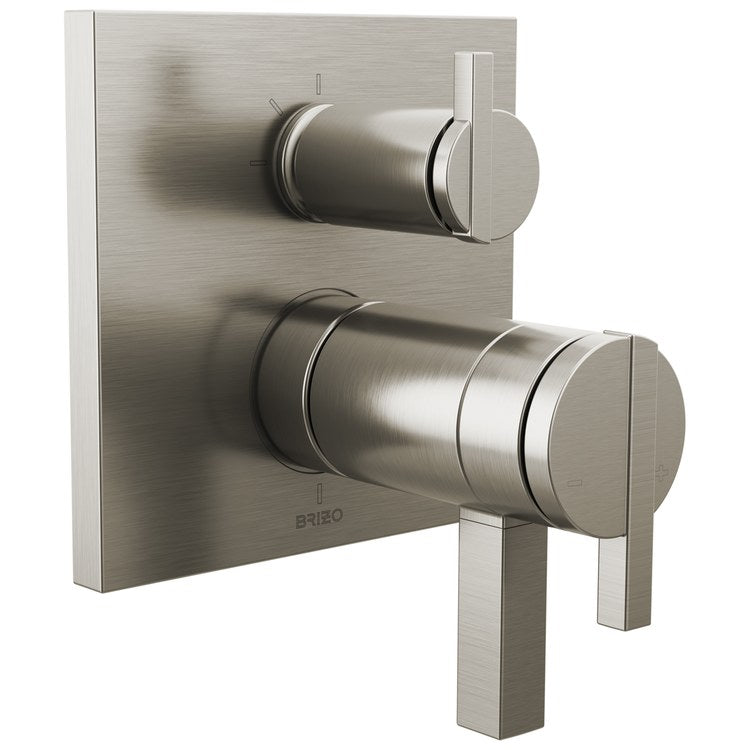 Handle Kit Frank Lloyd Wright Zinc 3 Lunar Brilliance Luxe Nickel ADA for TempAssure Thermostatic Valve - Image 3