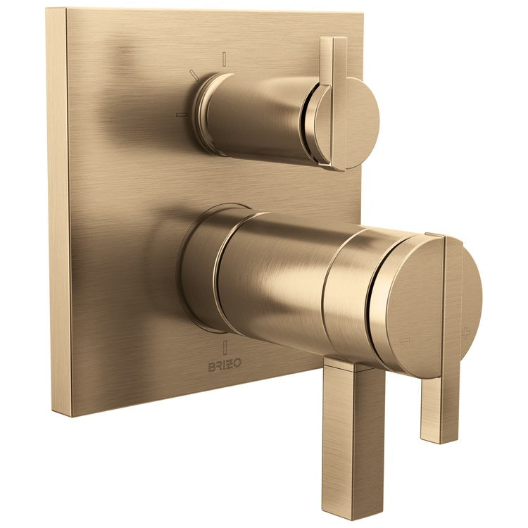 Handle Kit Frank Lloyd Wright Zinc 3 Lunar Luxe Gold ADA for TempAssure Thermostatic Valve - Image 3