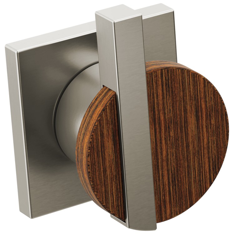 Handle Kit Frank Lloyd Wright Zinc 2 Lunar Brilliance Luxe Nickel/Wood ADA for Tub Filler - Image 1