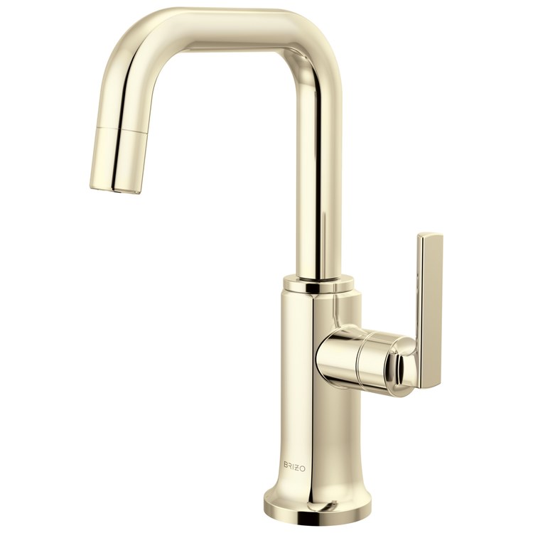 Beverage Faucet Kintsu Cold Water Only 1 Lever ADA Lumicoat Polished Nickel Square 1 Hole 1.5 Gallons per Minute - Image 1