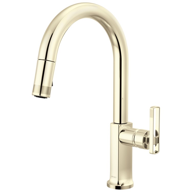 Kitchen Faucet Kintsu Less Handle Lumicoat Polished Nickel Pull Down Arc 1 Hole 1.8 Gallons per Minute - Image 2