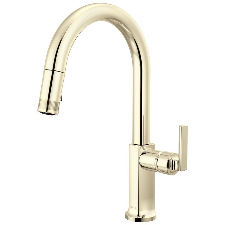 Kitchen Faucet Kintsu Less Handle Lumicoat Polished Nickel Pull Down Arc 1 Hole 1.8 Gallons per Minute - Image 3