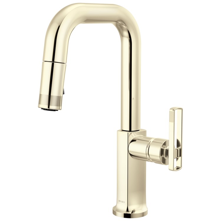 Prep Faucet Kintsu Less Handle Lumicoat Polished Nickel Pull Down Square 1.8 Gallons per Minute - Image 2