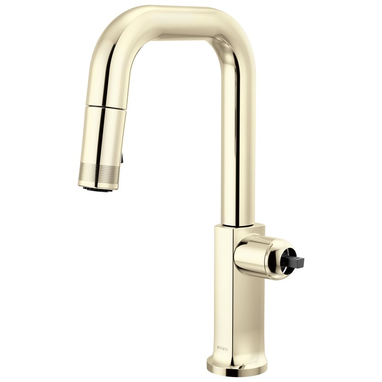 Prep Faucet Kintsu Less Handle Lumicoat Polished Nickel Pull Down Square 1.8 Gallons per Minute - Image 1