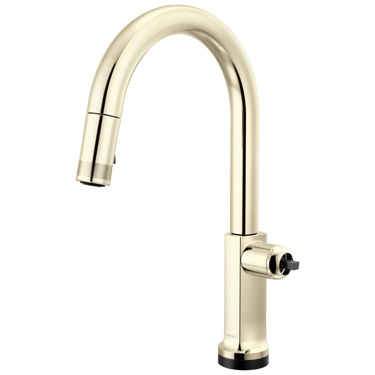 Kitchen Faucet Kintsu Touch Activation Less Handle Lumicoat Polished Nickel Pull Down Arc 1 Hole 1.8 Gallons per Minute - Image 1